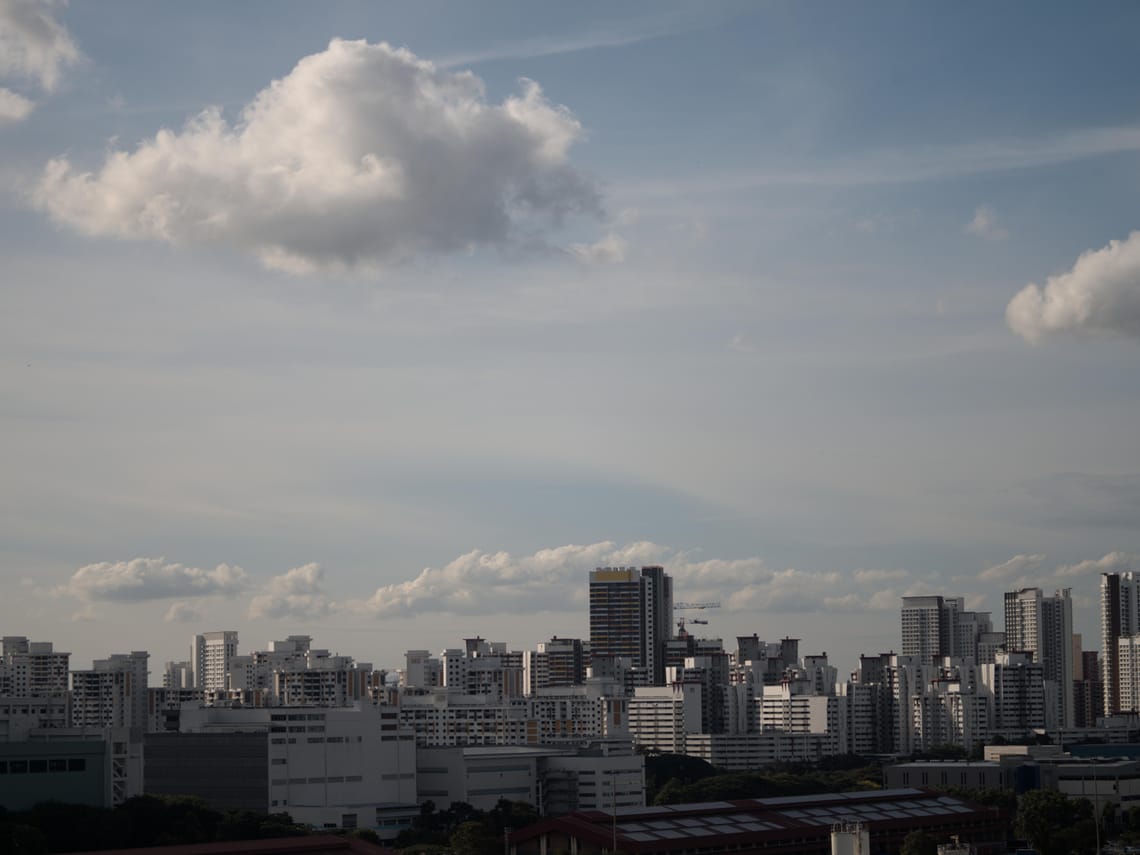 · Street Photography · Puffy Clouds ·