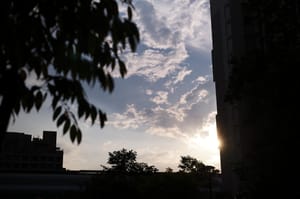 Sunset.