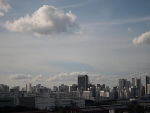 · Street Photography · Puffy Clouds ·